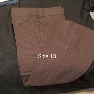 Dress pants/brown with pink pinstripes